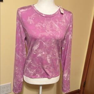 Victoria’s Secret Pink Tie-Dye Long Sleeve open back Top NWT L